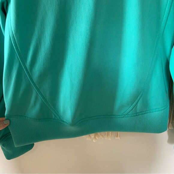 ADIDAS Women’s 3 Stripe Essentials Warm Up Full Zip Jacket Teal Blue Green M - Picture 8 of 14